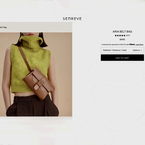 SENREVE Aria Crossbody Or Belt Bag In Pebbled Chestnut New With Tags - Picture 12 of 12